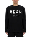 MSGM Brushed Logo Long Sleeve T-Shirt 151062464 [P]