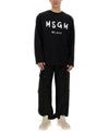 MSGM Brushed Logo Long Sleeve T-Shirt 151062464 [P]