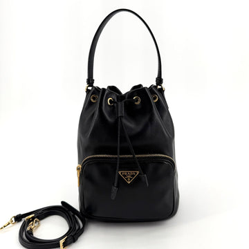 PRADA Dreieckslogo Leder Eimer Tasche 1BH038 151096238