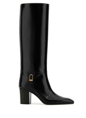SAINT LAURENT Glattes Leder JULIA Stiefel 1000 151102348