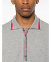 Thom Browne Cotton Waffle Rib Cuff Polo 25FW LT GREY MJP227A J0216 055 151102732 [P]