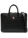 THOM BROWNE ペブルグレインダブルコンパートメントビジネスバッグ 151102935 [P]