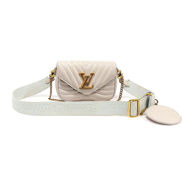 LOUIS VUITTON M57864 Graues Kalbsleder Neue Welle Multi Pochette Cross 2WAY 151105993
