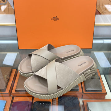 HERMES Infra Sandalen Slipper Wildleder Beige H261891 151106194