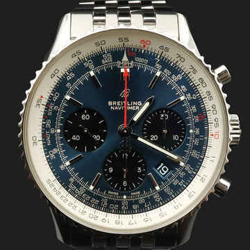 Breitling 43MM Steel Automatic Navitimer B01 Chrono Blue Dial Men's Watch AB0121 151165129