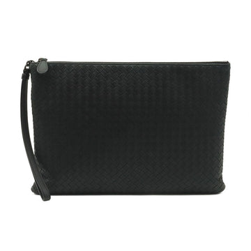 BOTTEGA VENETA Schwarzes Intrecciato Nappa Dokumentenetui mit Handgurt Large Clutch / 442242 151165331