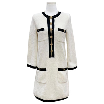 CHANEL ホワイトテリー boucle レディースニットミニワンピース 151166746