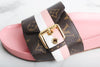 LOUIS VUITTON モノグラムゴールドスリッパ36 (230) N 151187227 [P]