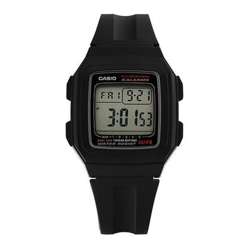 CASIO F-201WA-1ADF デジタルスクエアビンテージレトロ メンズウレタンウォッチ 145697887