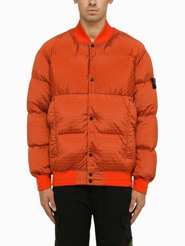 STONE ISLAND リップストップナイロンメタルインEconyl再生ダウンTC春用ボンバージャケット791543232 V0037 133074677