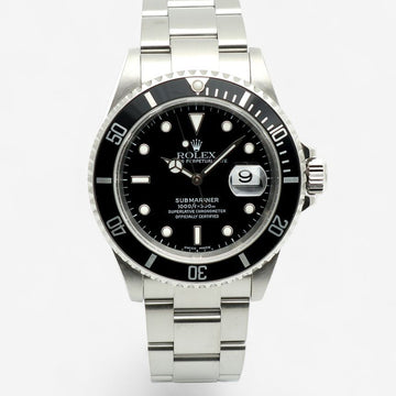 ROLEX 16610 サブマリーナ 40 男性 スチール ウォッチ クラシック ブラック デイト 2003年 151205757