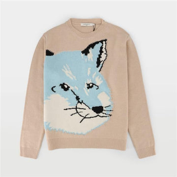 MAISON KITSUNE Big Fox Head Jacquard Unisex Knit 150468305