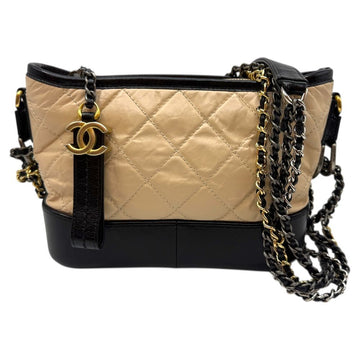 CHANEL Gabrielle Hobo Small Chain Shoulder Bag A91810 Beige 151208584