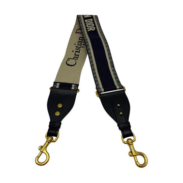 Dior Logo Embroidered Fabric Ring Shoulder Strap Navy 151209226