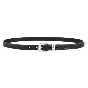 OUR LEGACY Leather Western Belt with Metal Buckle in Black 142965875