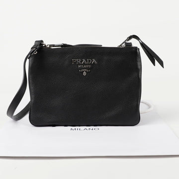 Prada 1BH046 Metal Logo Double Shoulder Crossbody Bag 150701451