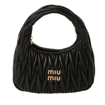 MIU MIU マテラッセ ナッパレザー ホーボーバッグ 5BC125 AN88 F0002 151213360