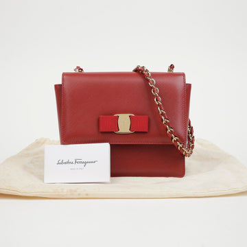 SALVATORE FERRAGAMO 21 G601 Genie Ketten Mini Schulter Crossbody Bag 150997397