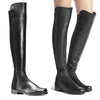 Stuart Weitzman 5050 Stretch Flat Boot Black Nappa 45116888 [P]
