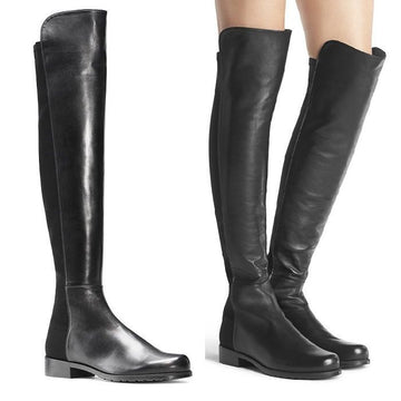 Stuart Weitzman 5050 Stretch Flat Boot Black Nappa 45116888