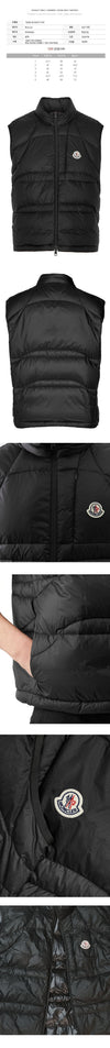 MONCLER 24FW CURSA Logo-Patch Daunenweste Schwarz 1A000 84 M2813 999 120539038 [P]