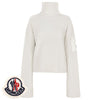 Moncler Ivory Pocket Logo Patch Wool Turtleneck Sweater 9F00017 M1241 080 149785690 [P]