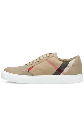 BURBERRY Haus Check- und Leder-Sneaker 133027296