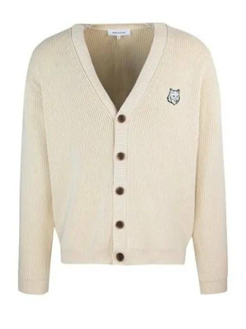 Maison Kitsune Bold Fox Head Patch Comfort Rib Cardigan 133043111