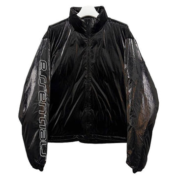 Fear of God Essential Graphic Logo Ripstop Nylon Puffer Jacket Metallic Black 151277490