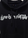 Louis Vuitton Black Lettering Logo Graphic Hoodie 151281664 [P]