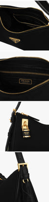 PRADA トライアングルロゴロック エメラルドラージショルダーバッグ 151322157 [P]