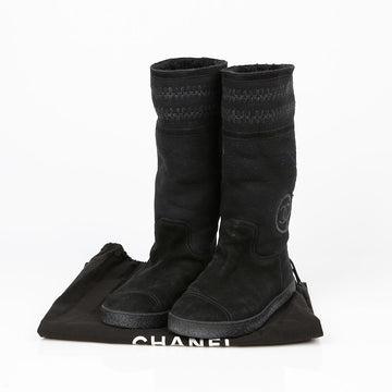 CHANEL Shearling Boots Size 39 G30207 151039277