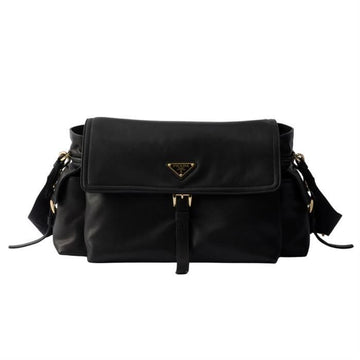 PRADA ミディアムナパレザーフラップショルダーバッグ 151333296