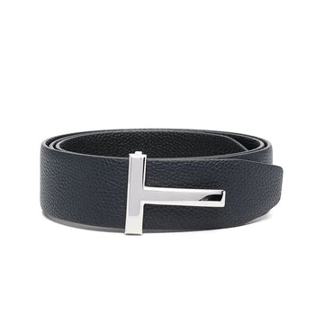 Tom Ford Reversible Belt with T Buckle / Navy Black 151461578