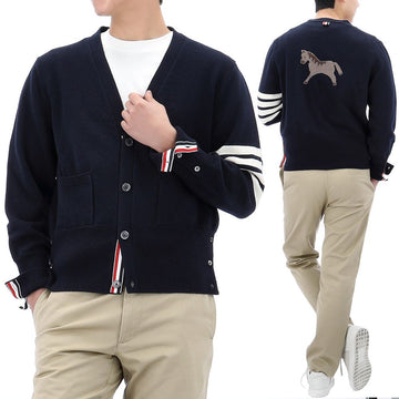 THOM BROWNE Kardigan mit schrägem Pferdemuster MKC624A Y1029 415 150746935