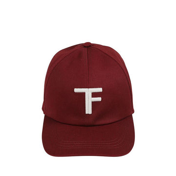 TOM FORD Logo Stickerei Baseballcap Burgundy 151465804