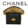 CHANEL Caviar Boy Flap Gold Chain Card Wallet AP2206 123481686 [P]