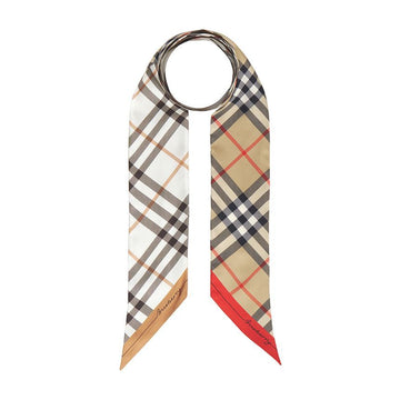 Burberry Checked Silk Skinny Scarf 151473502