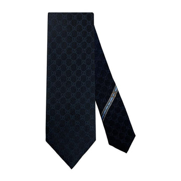 Gucci Silk Tie GG Pattern Black Navy 4B002 1068 456520 127647725