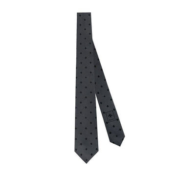 Gucci Silk Tie Bee 4E002 1160 Gray 127476221