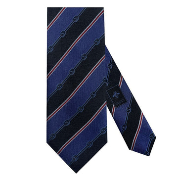 Gucci Interlocking Tie 499696 4B002 4074 Navy 127476205