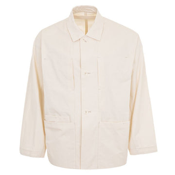 LEMAIRE Oversized Workwear Jacket in Pale Ecru 24SS OW1075 LF1220 WH053 111012193