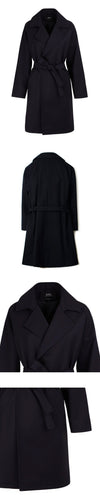 APC Double Breasted Belt Coat Dark Navy F01295 IAK 44872886 [P]