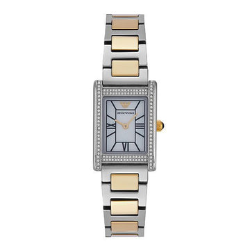 Armani Genni Mother-of-Pearl Square Women's Metal Watch AR11642 144730752