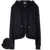 Moncler Black Drawstring Hooded Zip-Up Jacket 151505223 [P]