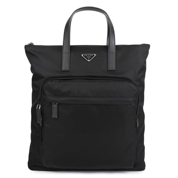 Prada Ras nylon saffiano leather tote bag 142600178