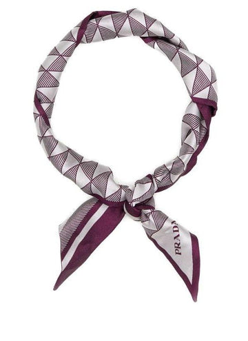 PRADA Gedruckter Seiden-Schlankschal 1FF008 2C81 F0203 151072795