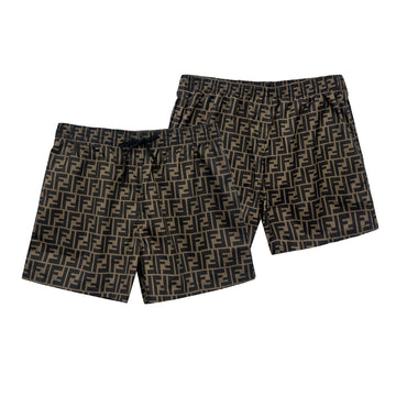 Fendi FW 25 Logo Swim Pants Brown FXB077A F13IZ 151509616