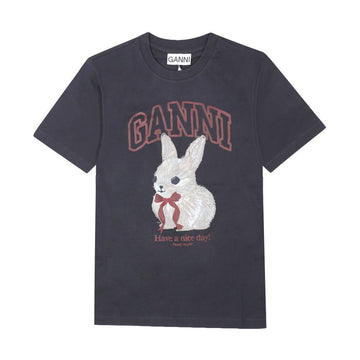 GANNI Damen T-Shirt mit kurzen Ärmeln 151510258 [P]