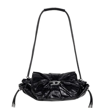 Diesel 25FW Black Scrunchie-D S Shoulder Bag 151511340